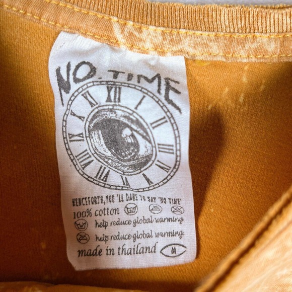 Hippie Volkswagen Bus Microbus Stone Wash No Time T-Shirt Mens/Unisex Yellow M - Picture 7 of 7